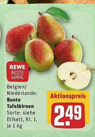 REWE Rewe Bunte Tafelbirnen Angebot