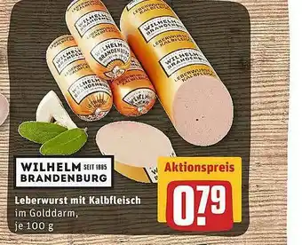 REWE Wilhelm Brandenburg Leberwurt Mit Kalbfleisch Angebot