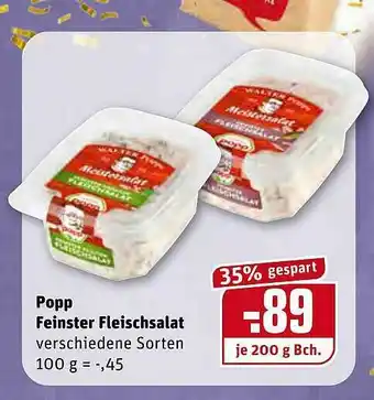 REWE Kaufpark Popp Feinster Fleischsalat Angebot