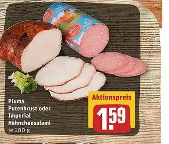 REWE Pluma Putenbrust Oder Imperial Hähnchensalami Angebot