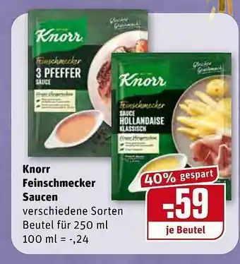 REWE Kaufpark Knorr Feinschmecker Saucen Angebot