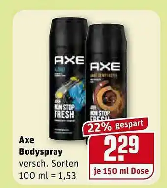 REWE Kaufpark Axe Bodyspray Angebot