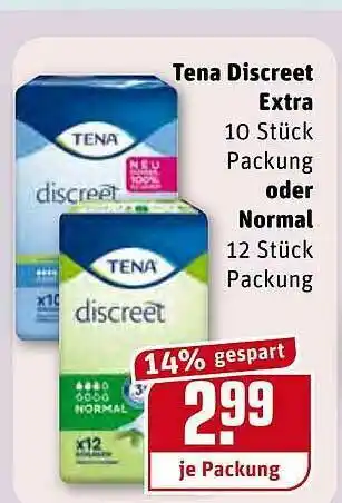 REWE Kaufpark Tena Discreet Extra Oder Normal Angebot