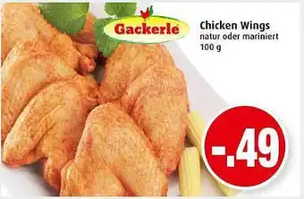 Markant Gackerle Chicken Wings 100g Angebot