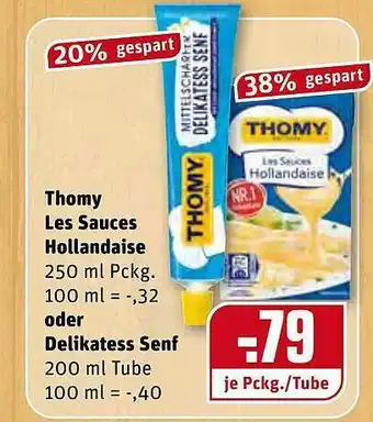 REWE Kaufpark Thomy Les Sauces Hollandaise Oder Delikatess Senf Angebot