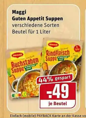 REWE Kaufpark Maggi Guten Appetit Suppen Angebot