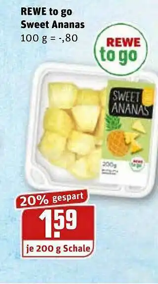 REWE Kaufpark Rewe To Go Sweet Ananas Angebot