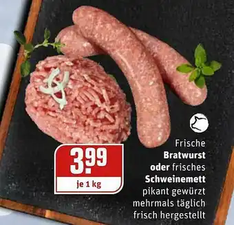 REWE Kaufpark Fische Brawurst Oer Frisches Schweinemett Angebot