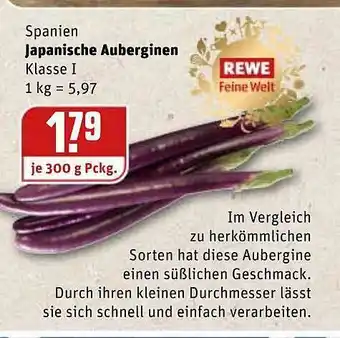 REWE Kaufpark Spanien Japanische Auberginen Angebot