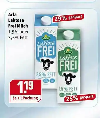 REWE Kaufpark Arla Laktose Frei Milch Angebot