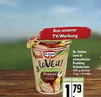 Scheck-in-Center Dr Oetker Love It! Pflanzlicher Pudding Schokolade Angebot