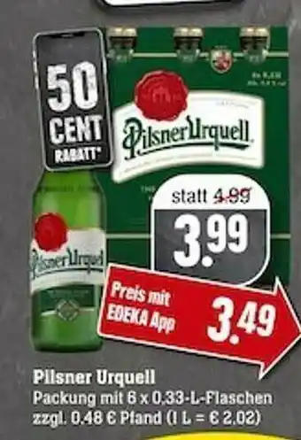 Scheck-in-Center Pilsener Urquell Angebot