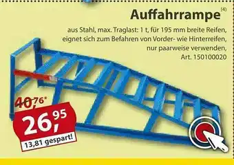 Sonderpreis Baumarkt Auffahrrampe Angebot