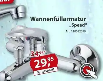 Sonderpreis Baumarkt Wannenfüllarmatur „speed” Angebot