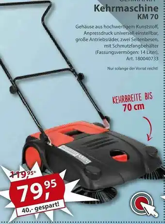 Sonderpreis Baumarkt Germania Kerhmaschine Km 70 Angebot