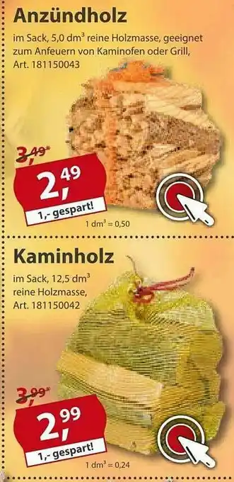 Sonderpreis Baumarkt Anzündholz, Kaminholz Angebot