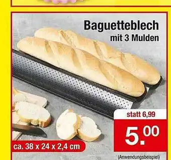 Zimmermann Baguetteblech Mit 3 Mulden Angebot