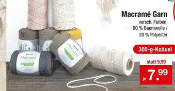 Zimmermann Macramé Garn Angebot