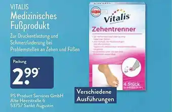 Aldi Nord Vitalis Medizinishes Fußprodukt Angebot