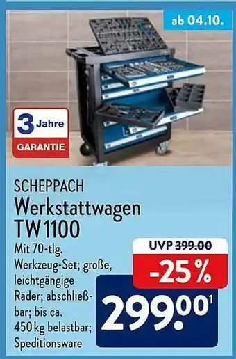 Aldi Nord Scheppach Werkstattwagen Tw 1100 Angebot