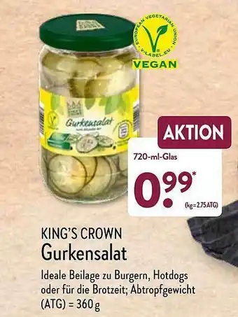 Aldi Nord King's Crown Guskensalat Angebot