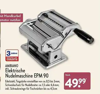 Aldi Nord Ambiano Elektrische Nudelmaschine Epm 90 Angebot