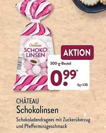 Aldi Nord Château Schokolinsen Angebot