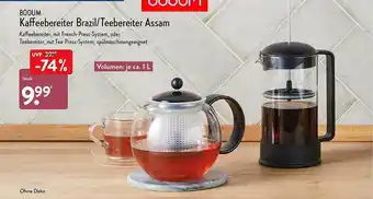 Aldi Nord Bodum Kaffeebereiter Brazil Teebereiter Assam Angebot