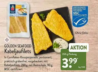 Aldi Nord Golden Seafood Kabeljaufilets Angebot