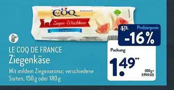 Aldi Nord Le Coq De France Ziegenkäse Angebot