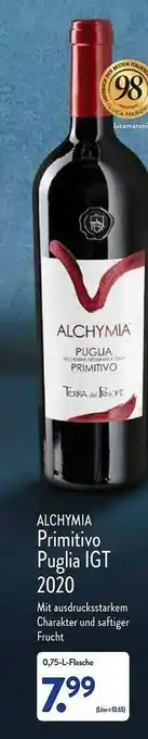 Aldi Nord Alchymia Primitivo Pulgia Igt 2020 Angebot