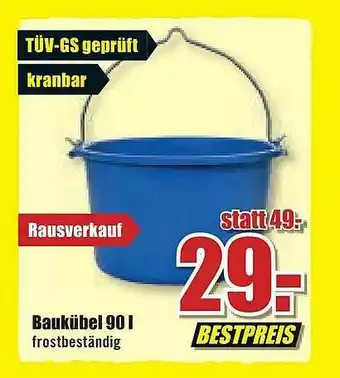 B1 Discount Baumarkt Baukübel 90 L Angebot