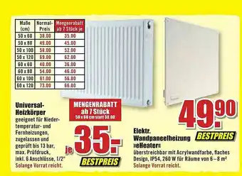 B1 Discount Baumarkt Universal-heizkörper Elektr. Wandpaneelheizung »eheater« Angebot