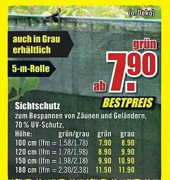 B1 Discount Baumarkt Sichtschutz Angebot