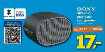 Euronics Berlet Sony Srs Xb 01 Bluetooth - Lautsprecher Angebot