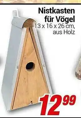 CENTERSHOP Nistkasten Für Vögel Angebot