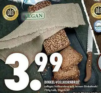 E-Center Dinkel-vollkornbrot Dlg Angebot