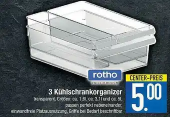 E-Center Rotho 3 Kühlschrankorganizer Angebot