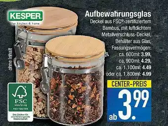 E-Center Kesper Aufbewahrungsglas Angebot