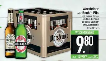 E-Center Warsteiner Oder Beck's Pils Angebot