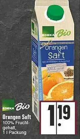 E-Center Edeka Bio Orangen Saft Angebot