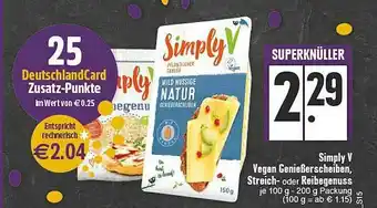 E-Center SimplyV Vegan Genießerscheiben, Streich- Oder Reibegenuss Angebot