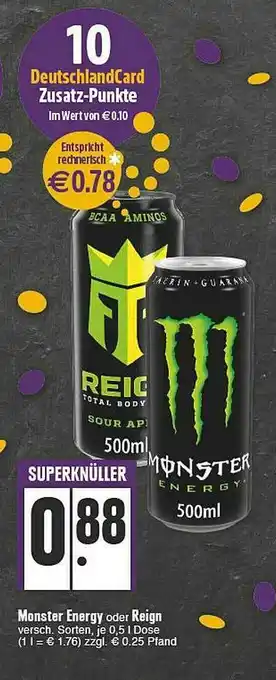 E-Center Monster Energy Oder Reign Angebot