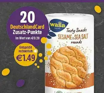 E-Center Wasa Tasty Snacks Sesame & Sea Salt Angebot