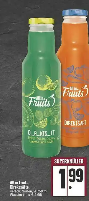 E-Center All In Fruits Direktsäfte Angebot