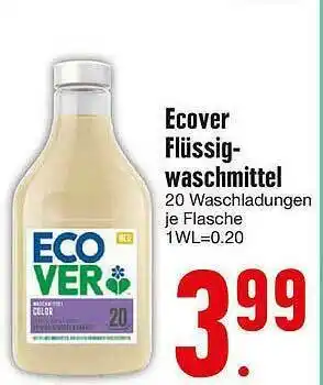 Edeka Ecover Flüssig Waschmittel Angebot