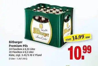 Markant Bitburger Premium Pils 24x0,33L / 20x0,5L Angebot