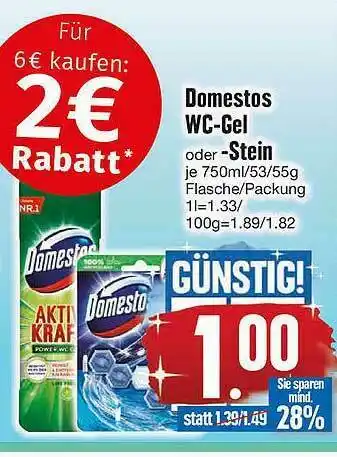 Edeka Domestos Wc-gel Oder Stein Angebot