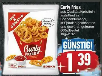 Edeka Gut & Günstig Curly Fries Angebot