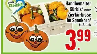 Edeka Handbemalter Kürbis Oder Zierkürbisse Im Spankorb Angebot